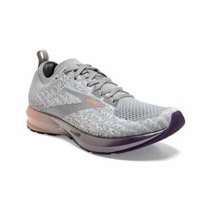 Brooks Levitate 3 Women’s Light Gray Running Shoes with Orange Sole Size 6.5